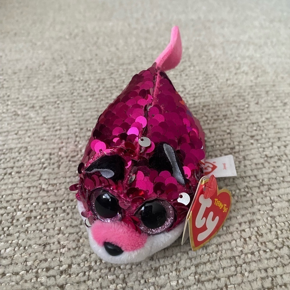 TY Teeny Tys JEWEL the Fox 4"‎ FLIPPABLES SEQUINS